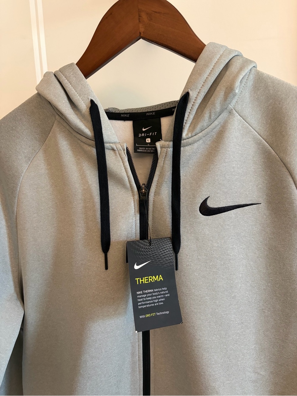 Nike Therma-Fit Gray Men's Hooded Zip Sweater